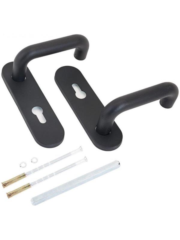 Комплект ручек AVERS HР-72.1303-BL (Spring) черные с пружиной  д./противопожар.замков