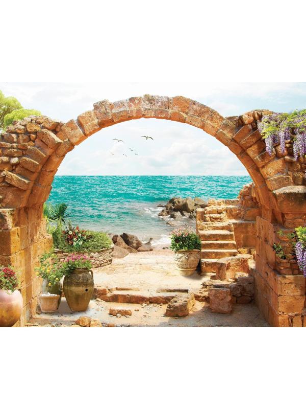 Фотосетка, 250 × 200 см, с фотопечатью, люверсы шаг 1 м, «Выход к морю»