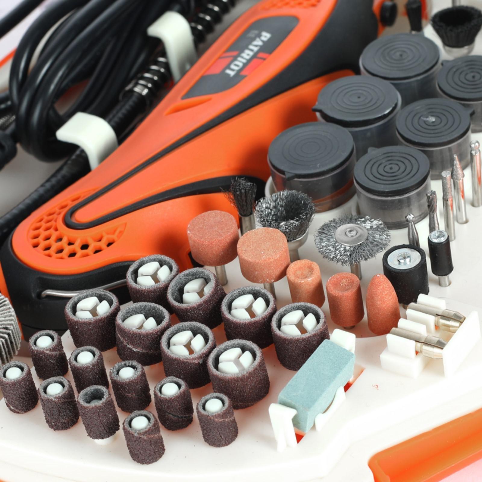 Гравер электрический PATRIOT EE111, 140Вт, 32000 об/мин, цанга 2.3/3.2 мм, 210 насадок