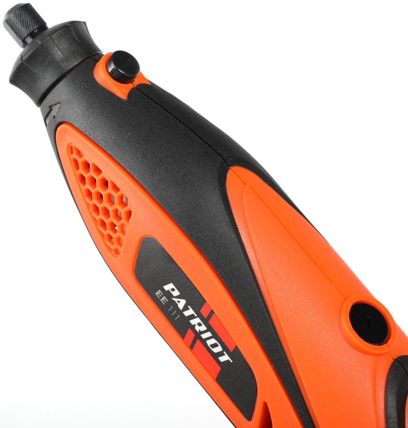 Гравер электрический PATRIOT EE111, 140Вт, 32000 об/мин, цанга 2.3/3.2 мм, 210 насадок