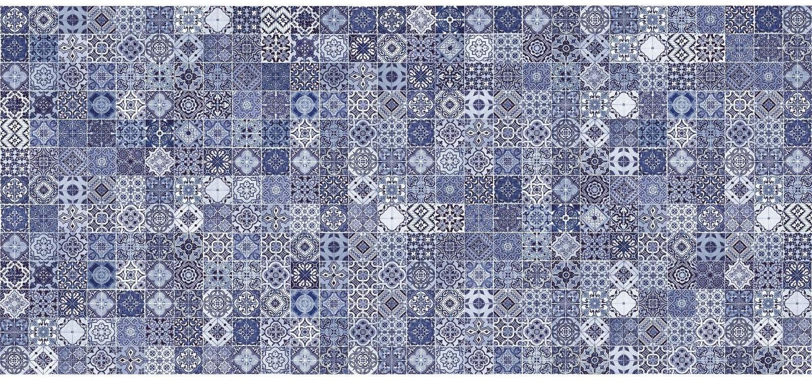 Плитка настенная Hammam голубой рельеф 200x440 (в упаковке 1,05 кв.м)