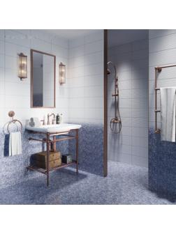 Плитка настенная Hammam голубой рельеф 200x440 (в упаковке 1,05 кв.м)