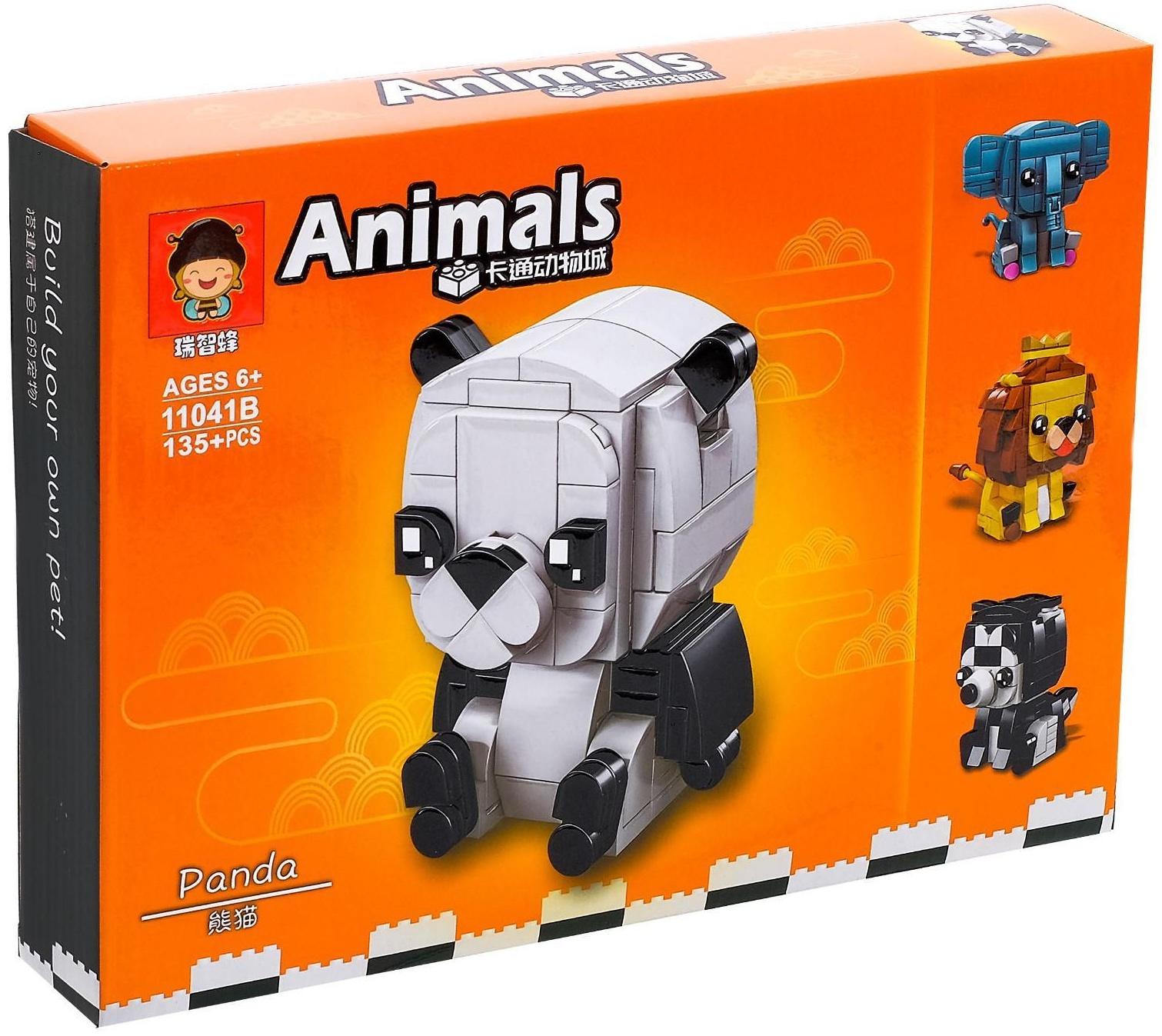 Конструктор блочный «Панда», 135 деталей
