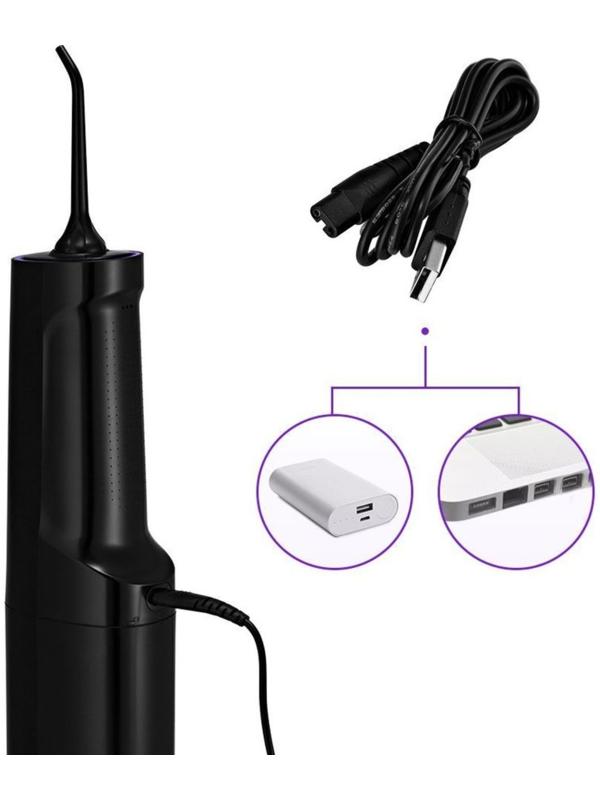 Ирригатор Kitfort КТ-2912-1, портативный, 150-360 мл, 4 режима, 4 насадки, АКБ, черный