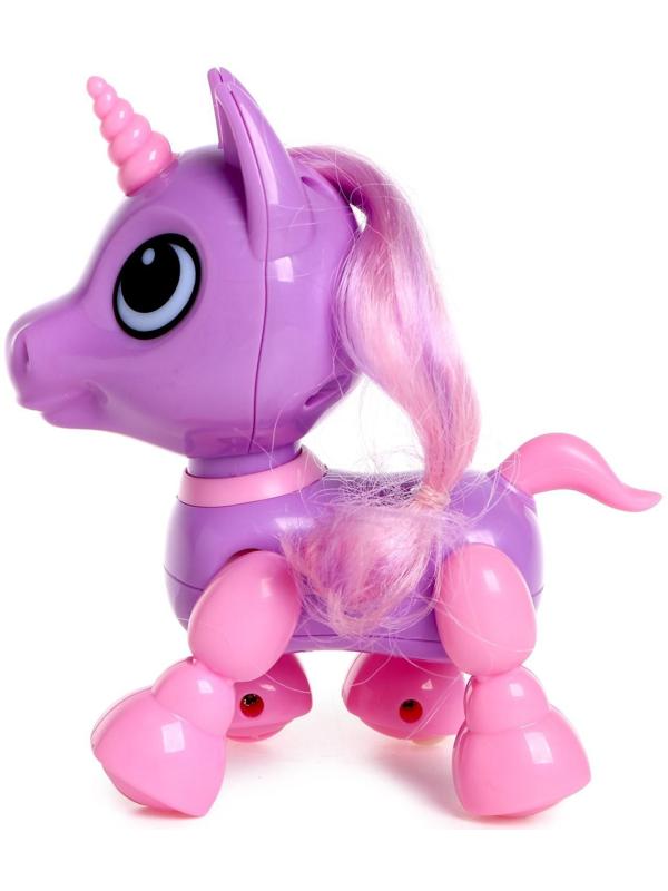 Робот-питомец «Единорожка», световые и звуковые эффекты, работает от батареек, в пакете