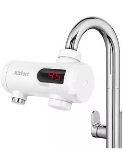 Проточный водонагреватель Kitfort КТ-4033, 3300 Вт, 6л/мин, белый