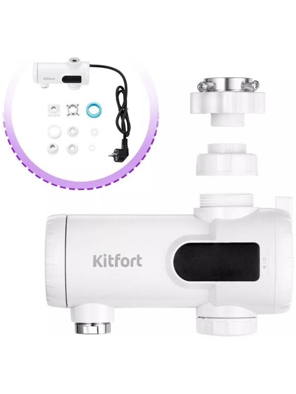 Проточный водонагреватель Kitfort КТ-4033, 3300 Вт, 6л/мин, белый