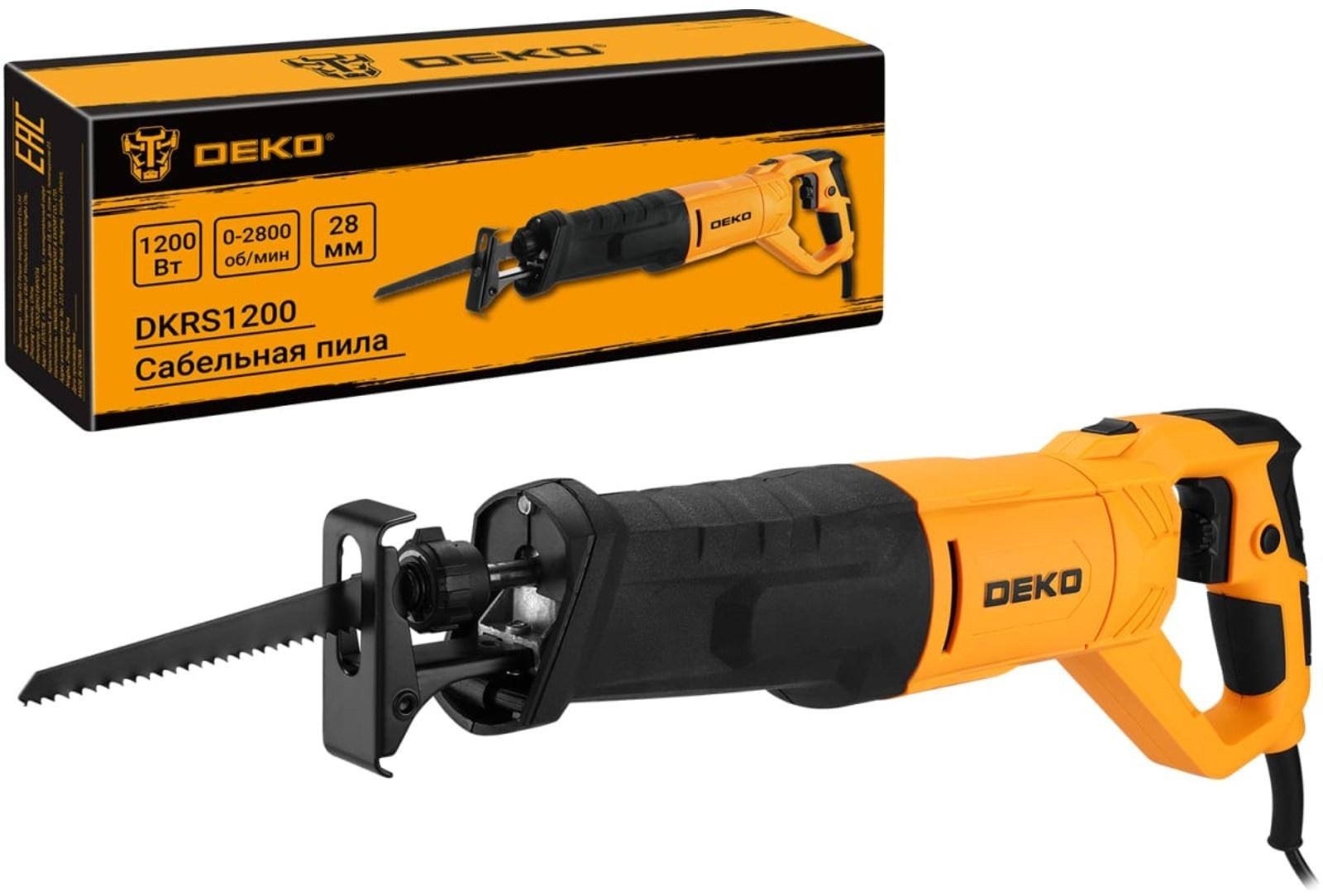 Сабельная пила DEKO DKRS1200, 1200 Вт, 2800 ход/мин