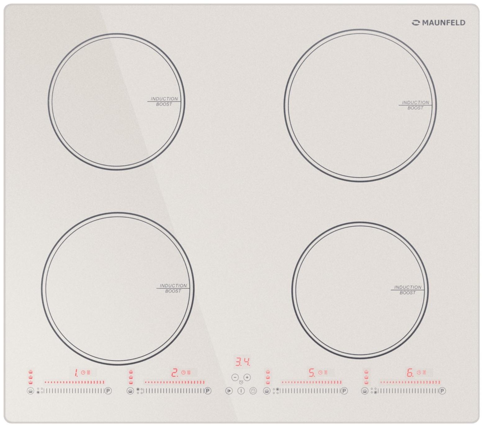 Варочная панель MAUNFELD CVI594SBG, индукционная, 4 конфорки, сенсор, бежевый
