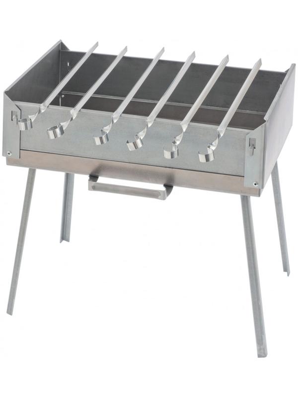 Мангал дипломат в сумке Palisad Camping, 410x280x125 мм, 1.5 мм, 6 шампуров в комплекте