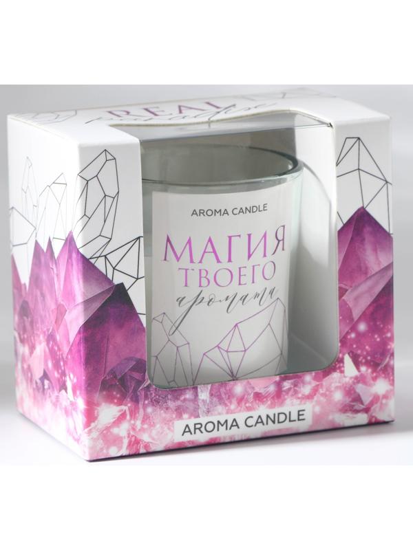 Свеча интерьерная в стакане «Магия», аромат лаванда