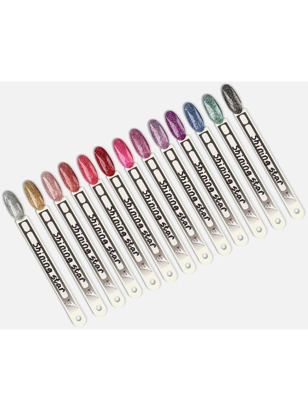 Гель лак для ногтей «SHINING STAR», светоотражающий, 3-х фазный, 8мл, LED/UV, цвет звёздная ночь (024)