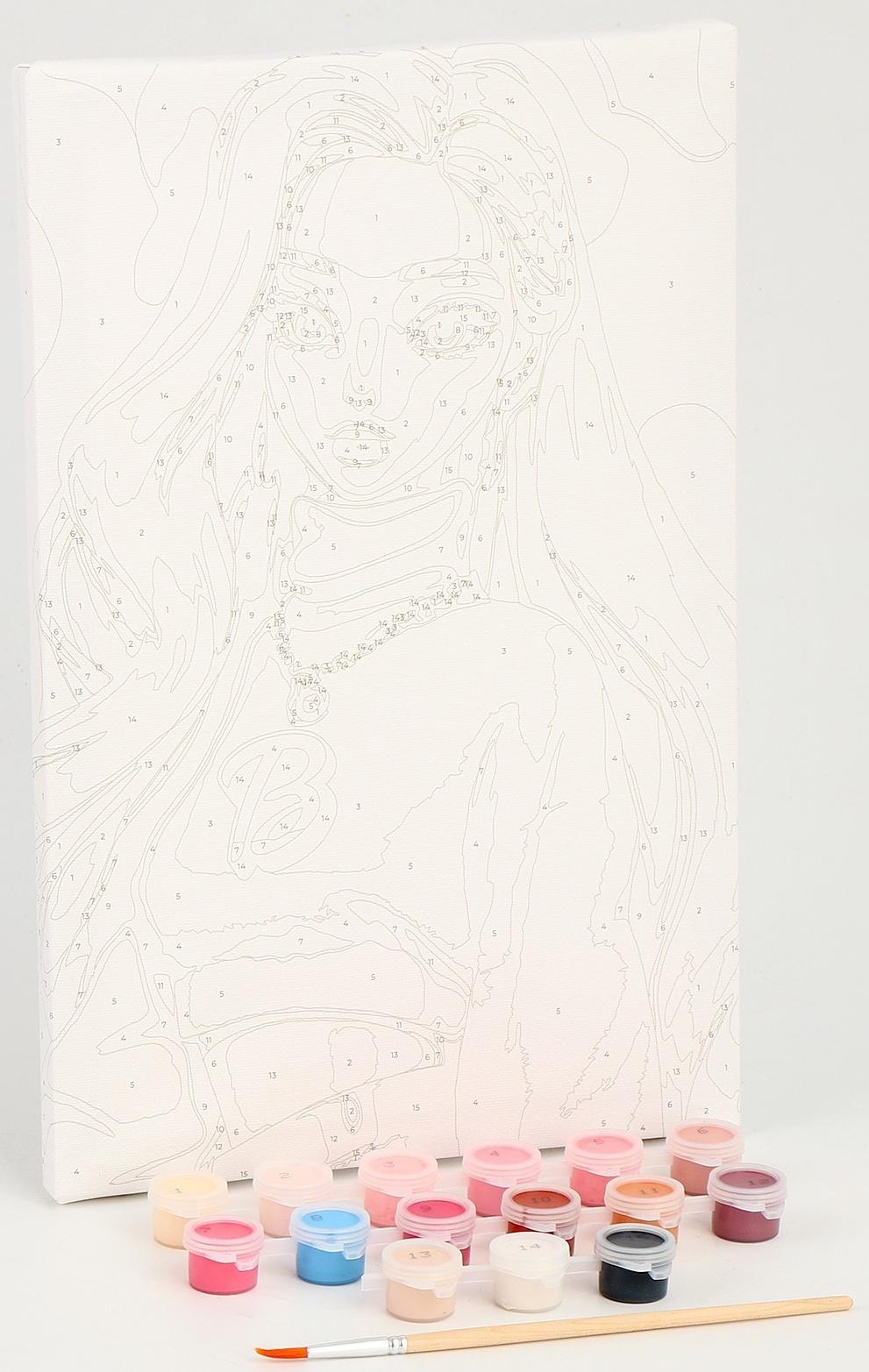 Картина по номерам «Блондинка в розовом», 20 х 30 см