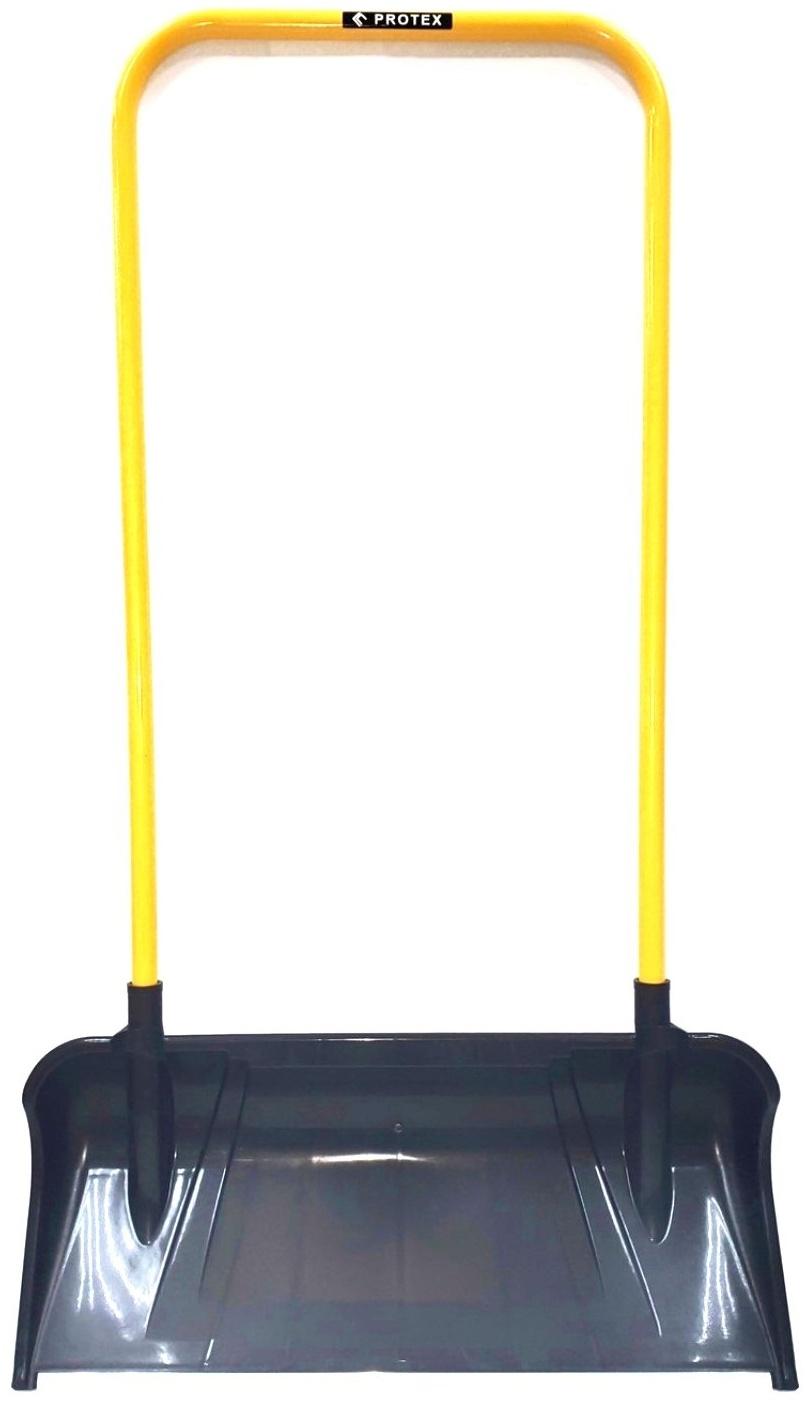 Движок пластиковый, размер ковша 33 × 71 см, металлическая планка, чёрный, PROTEX