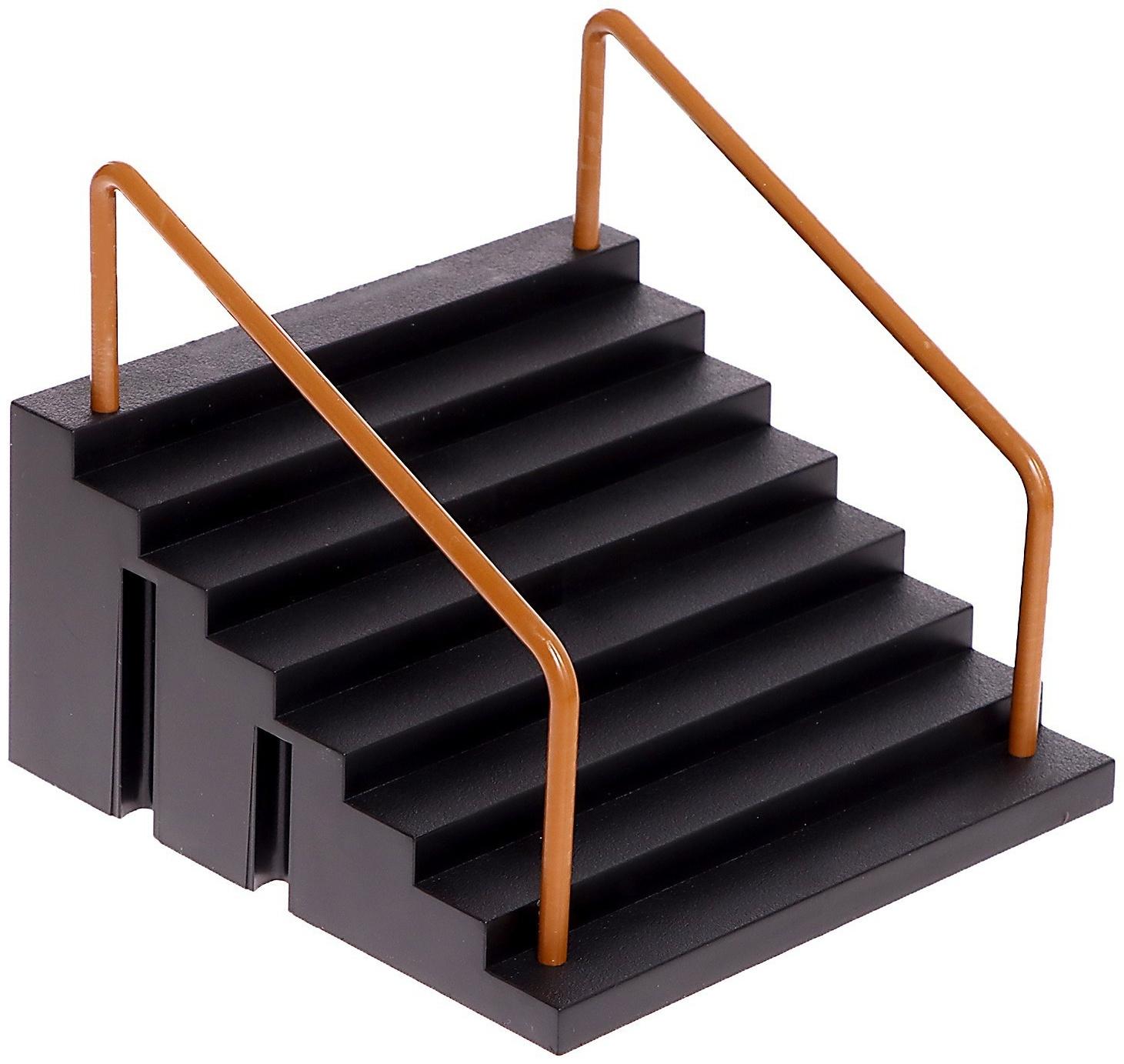 Набор скейт-парк «Прыжок на перила», фингерборд, лесенки с перилами, в пакете