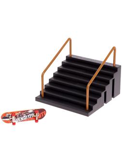 Набор скейт-парк «Прыжок на перила», фингерборд, лесенки с перилами, в пакете