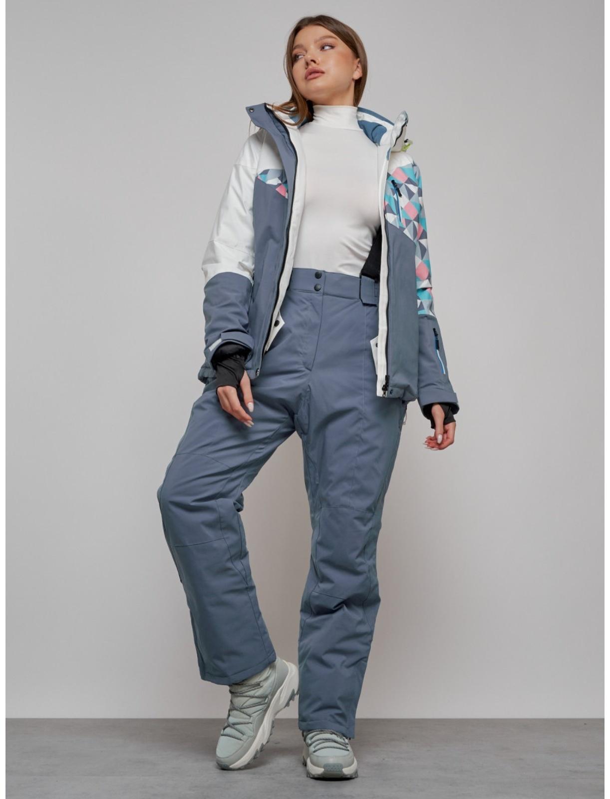 Костюм горнолыжный женский, размер 48, цвет белый
