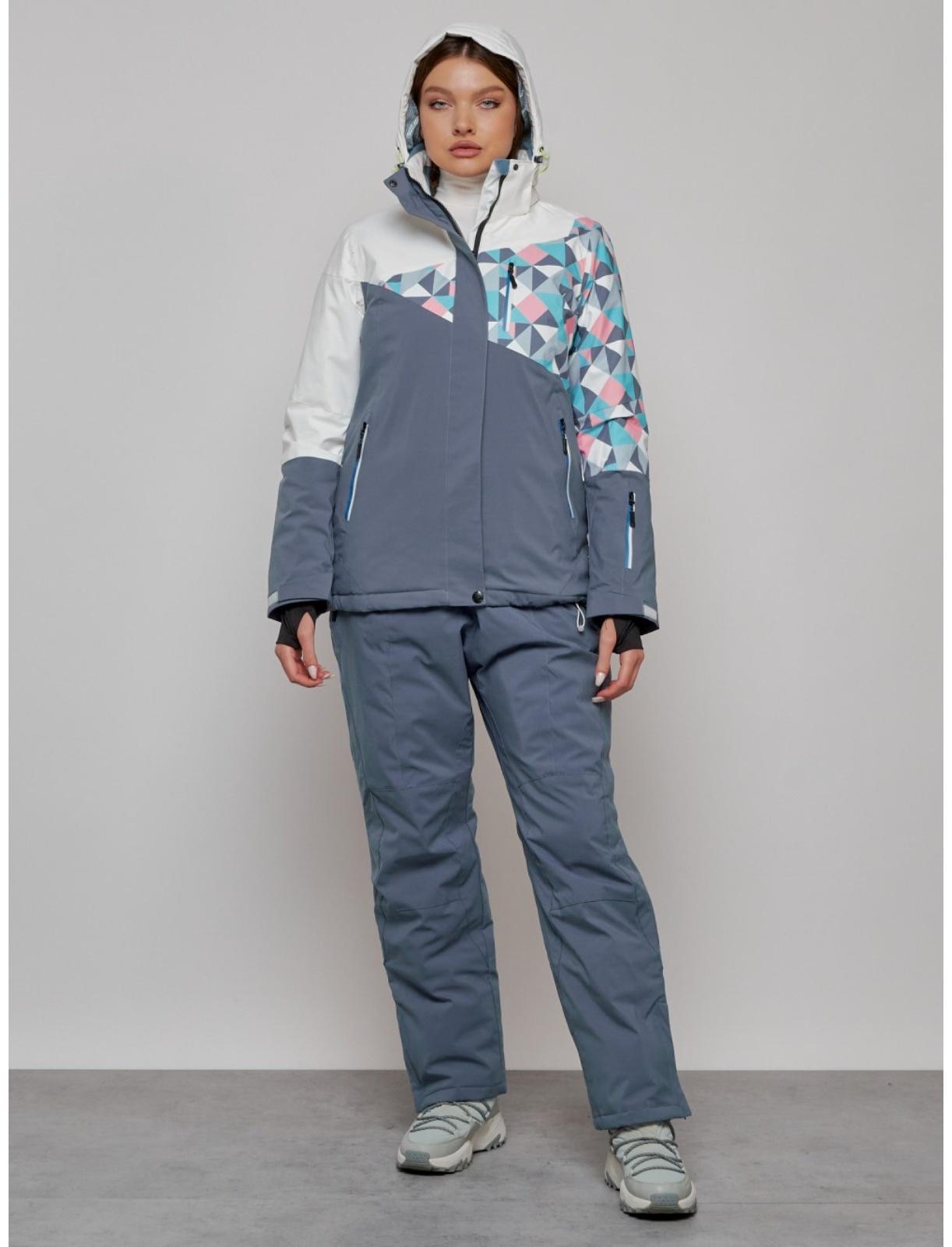 Костюм горнолыжный женский, размер 48, цвет белый