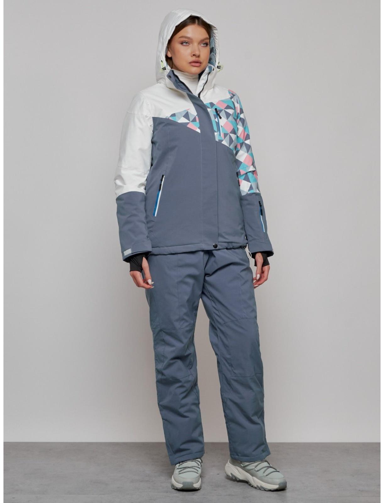 Костюм горнолыжный женский, размер 48, цвет белый