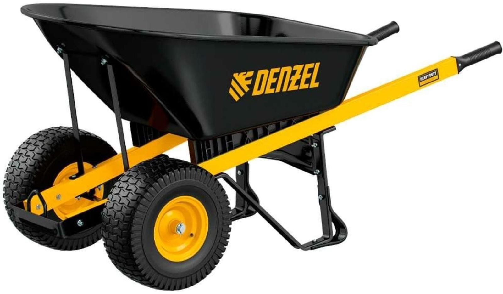 Тачка строительная, усиленная, двухколёсная: груз/п 250 кг, объём 140 л, Denzel