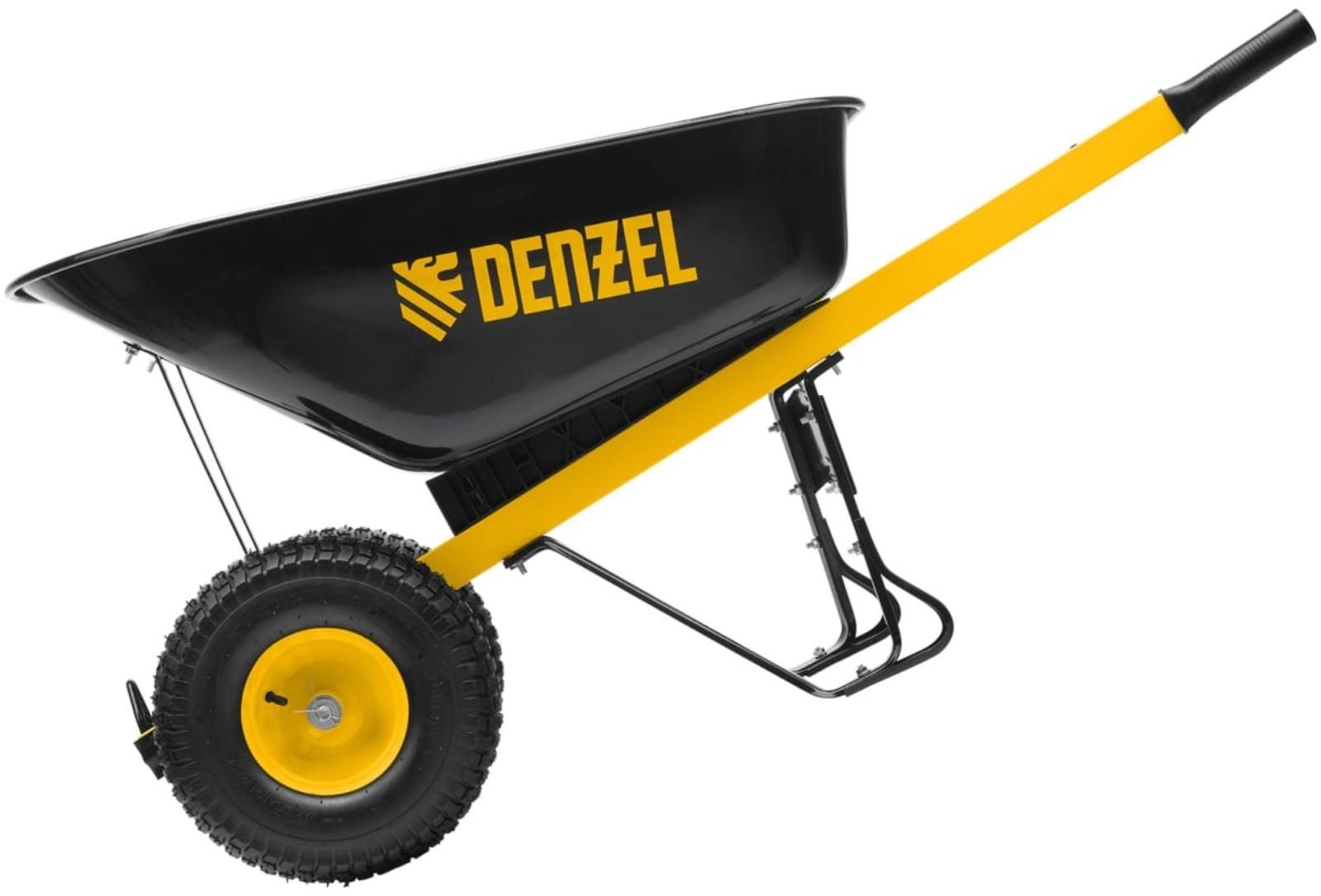 Тачка строительная, усиленная, двухколёсная: груз/п 250 кг, объём 140 л, Denzel
