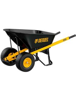 Тачка строительная, усиленная, двухколёсная: груз/п 250 кг, объём 140 л, Denzel