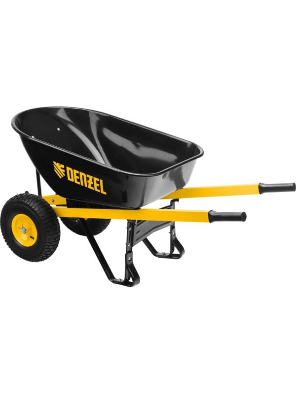 Тачка строительная, усиленная, двухколёсная: груз/п 250 кг, объём 140 л, Denzel