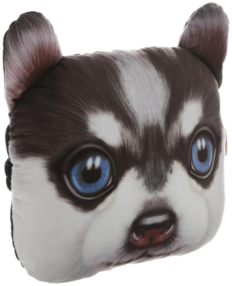 Подушка на подголовник МАТЕХ ANIMALS LINE, Хаски 30 х 25 х 10 см, коричневый, белый