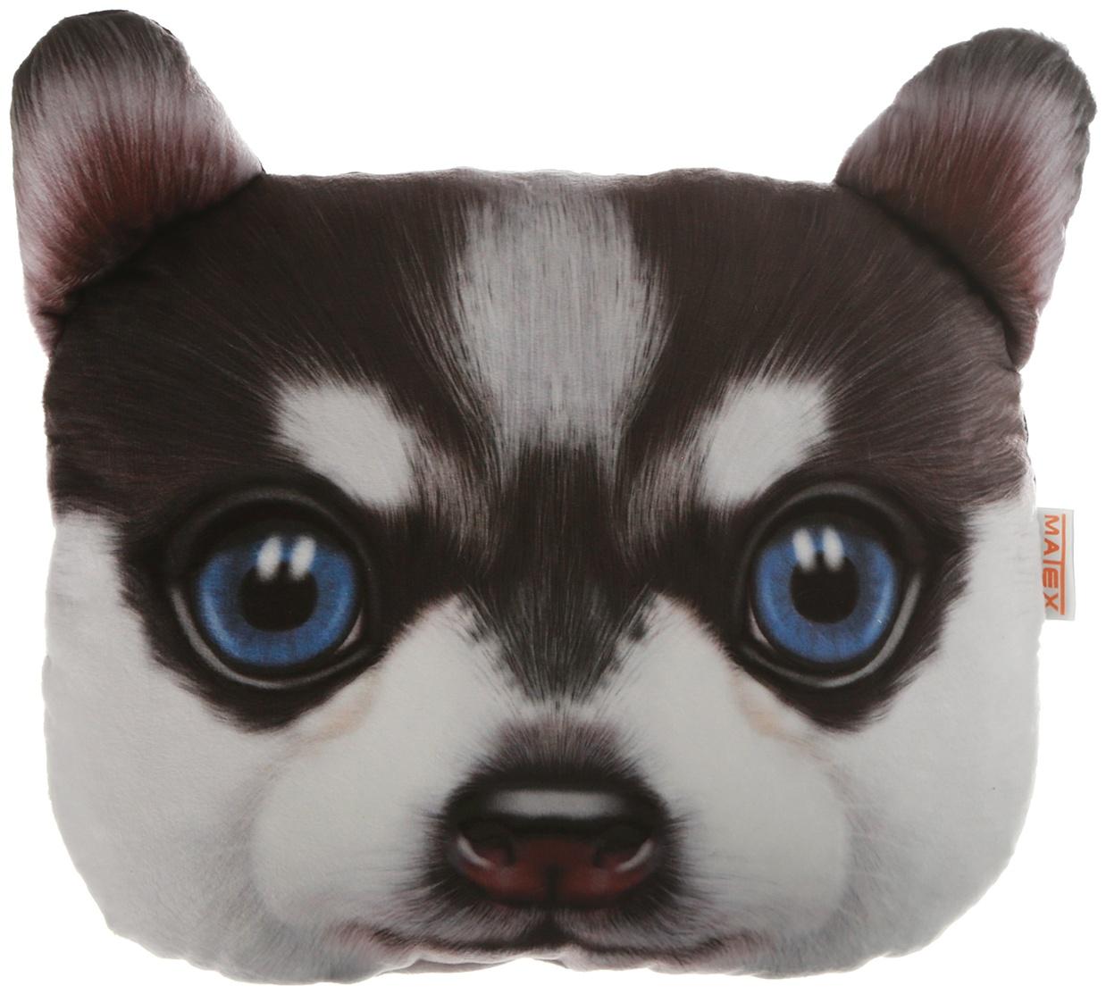 Подушка на подголовник МАТЕХ ANIMALS LINE, Хаски 30 х 25 х 10 см, коричневый, белый
