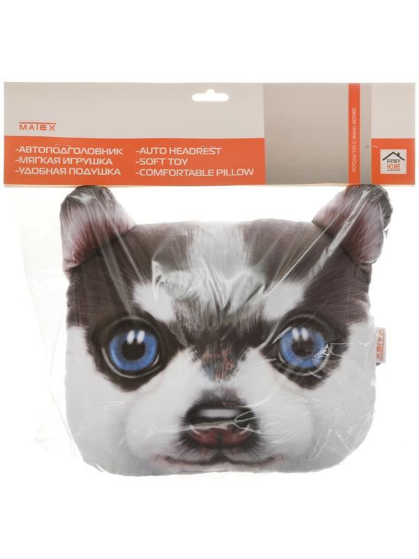 Подушка на подголовник МАТЕХ ANIMALS LINE, Хаски 30 х 25 х 10 см, коричневый, белый