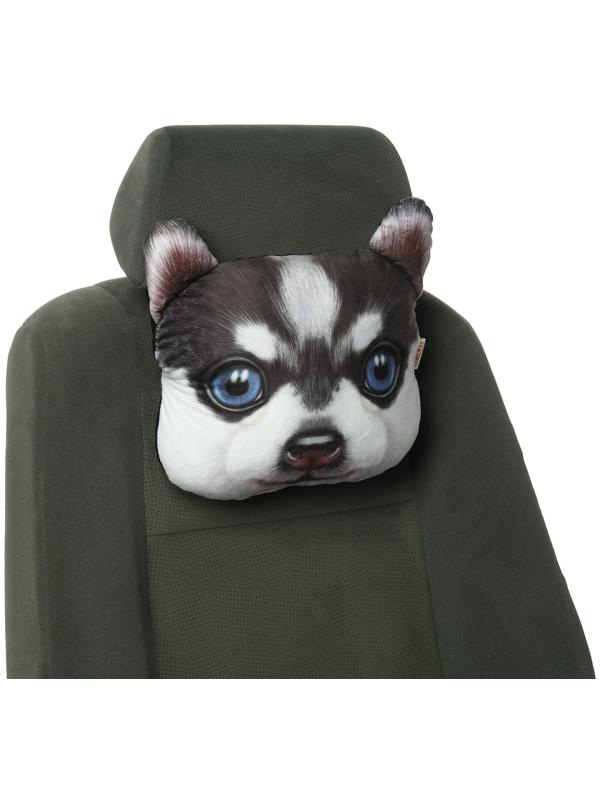Подушка на подголовник МАТЕХ ANIMALS LINE, Хаски 30 х 25 х 10 см, коричневый, белый