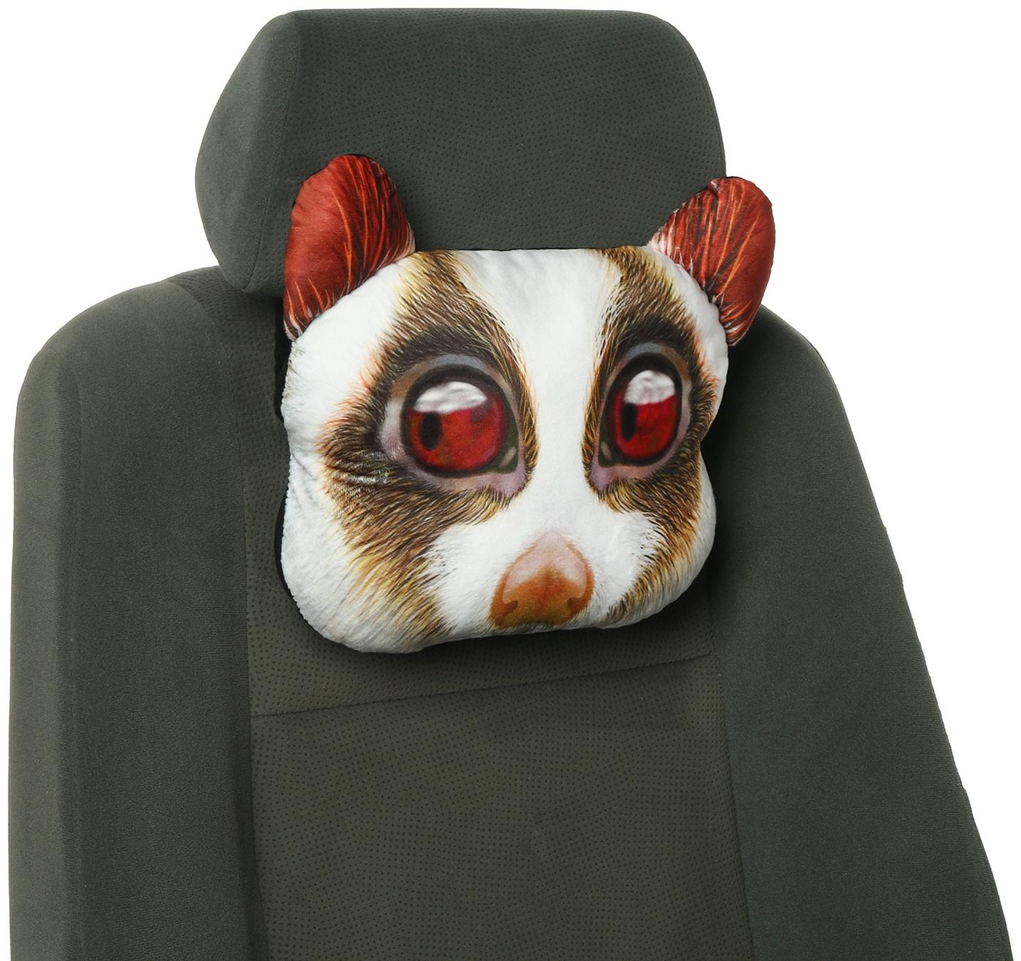 Подушка на подголовник МАТЕХ ANIMALS LINE, Лорис, 30 х 25 х 10 см, белый, песочный