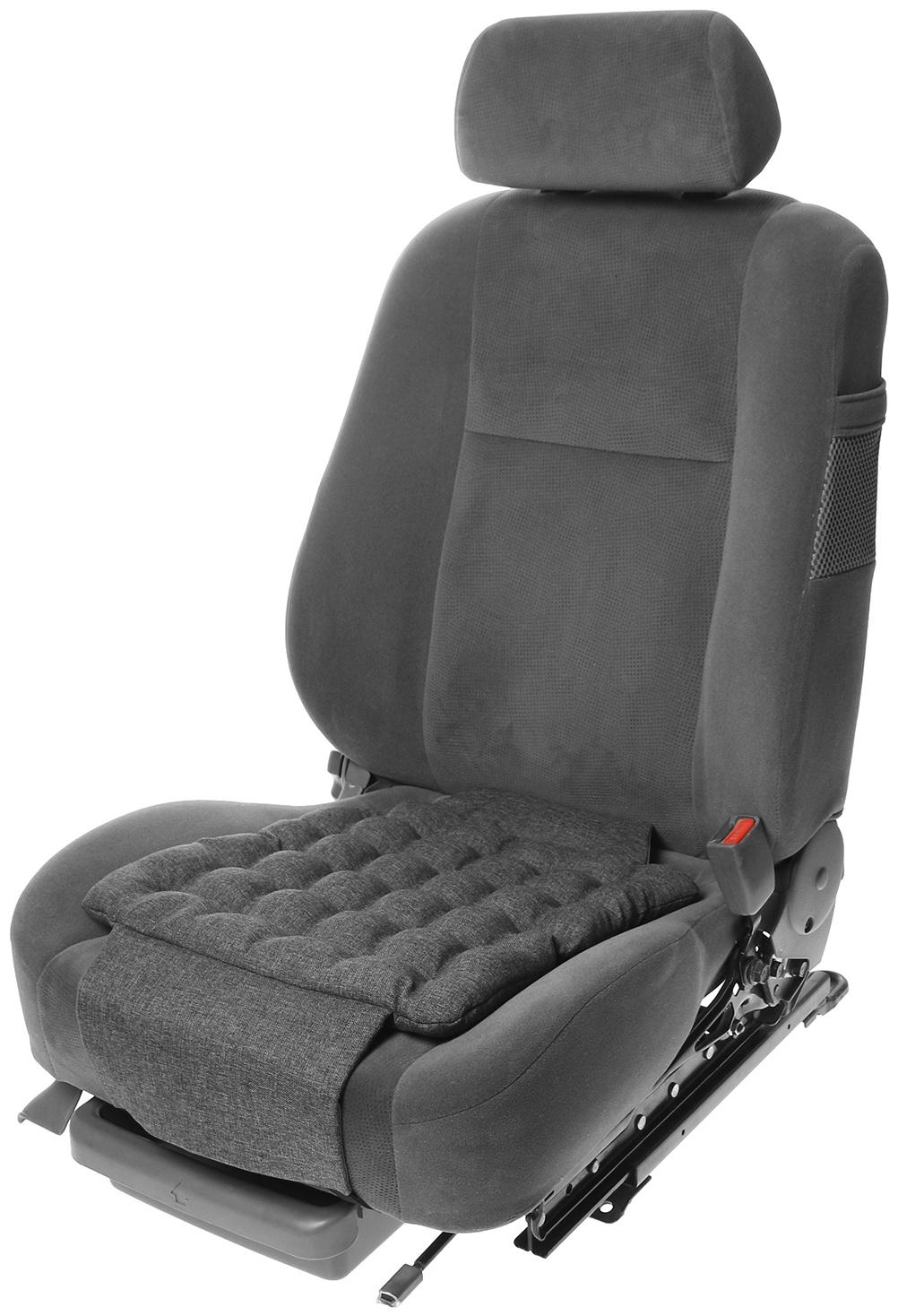 Подушка автомобильная МАТЕХ ECOLOGY LINE, 40 х 40 х 5 см, лузга гречихи, темно-серый