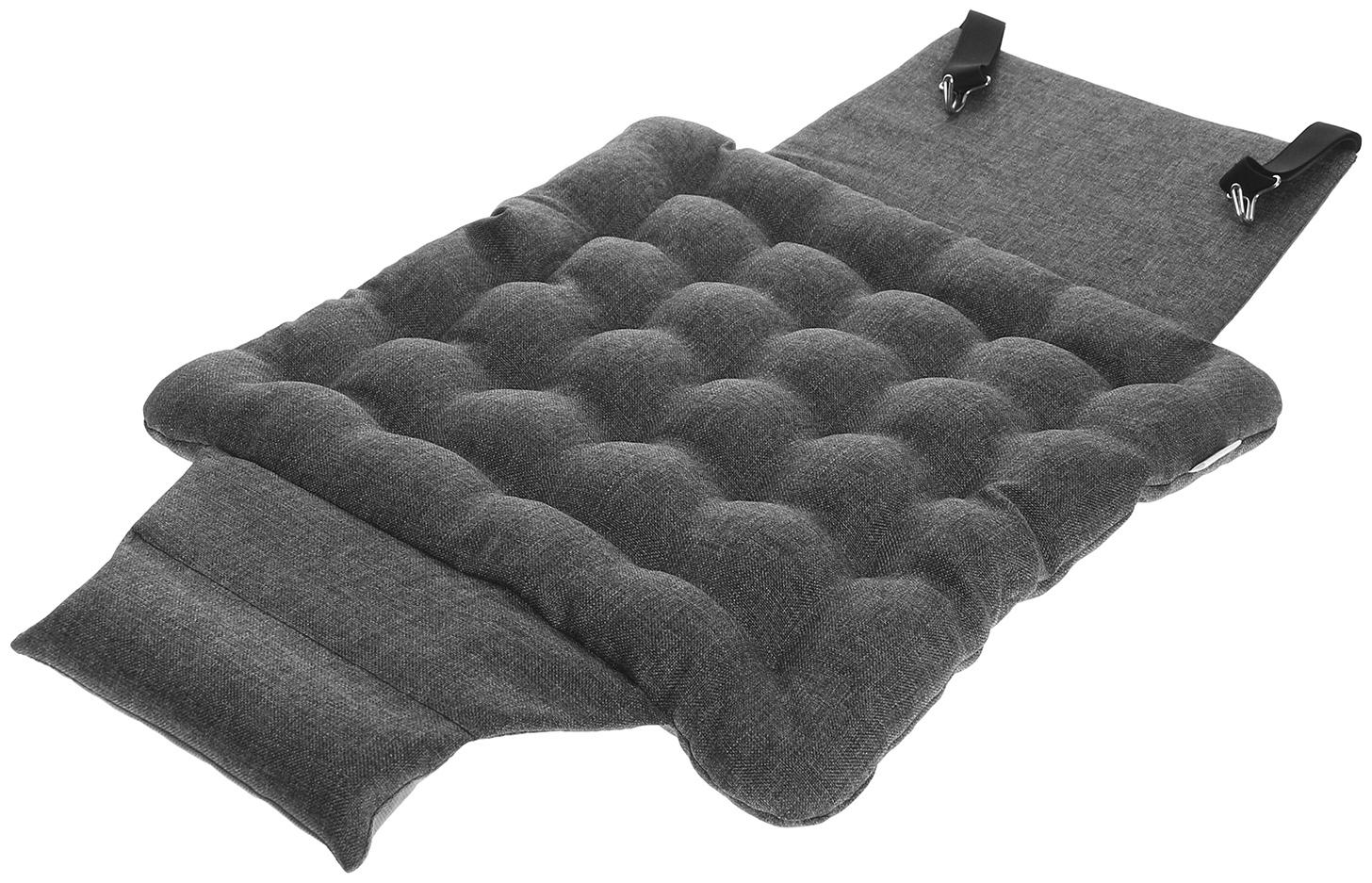 Подушка автомобильная МАТЕХ ECOLOGY LINE, 40 х 40 х 5 см, лузга гречихи, темно-серый