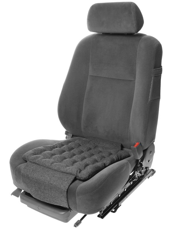 Подушка автомобильная МАТЕХ ECOLOGY LINE, 40 х 40 х 5 см, лузга гречихи, темно-серый