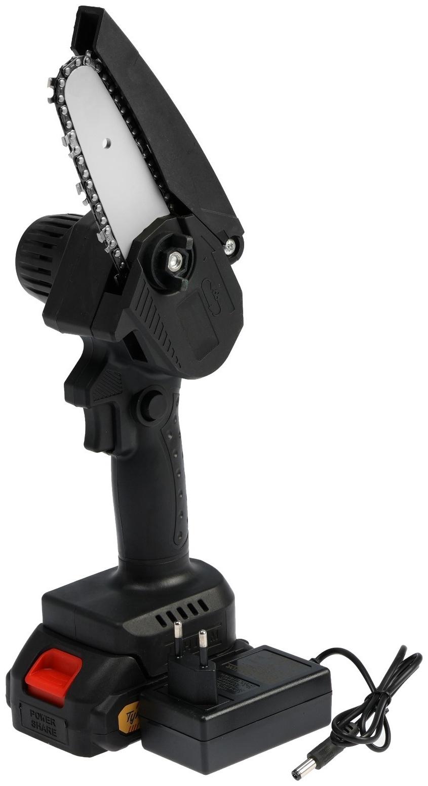 Пила цепная аккумуляторная ТУНДРА, 24 В, 1.2 Ач, Li-ion, 4