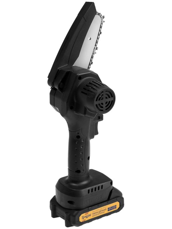 Пила цепная аккумуляторная ТУНДРА, 24 В, 1.2 Ач, Li-ion, 4