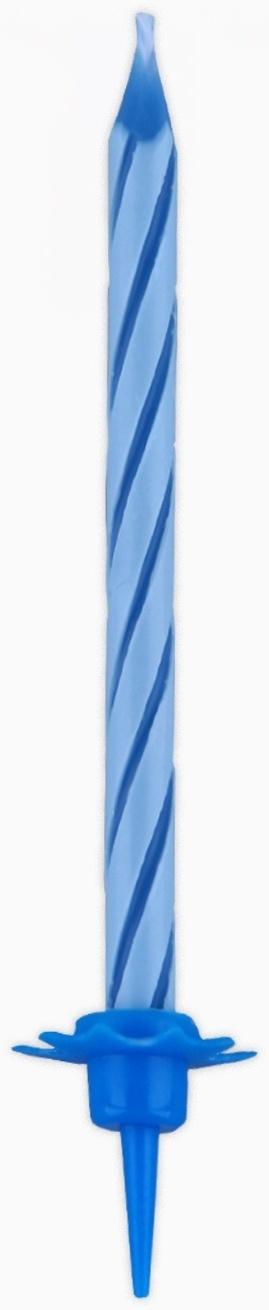 Свечи в торт в наборе с лопаткой для торта «С Днём Рождения», синяя лопатка,17 х 27,7 см