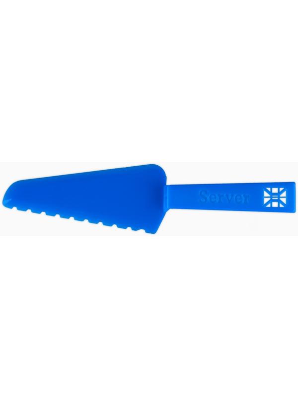 Свечи в торт в наборе с лопаткой для торта «С Днём Рождения», синяя лопатка,17 х 27,7 см