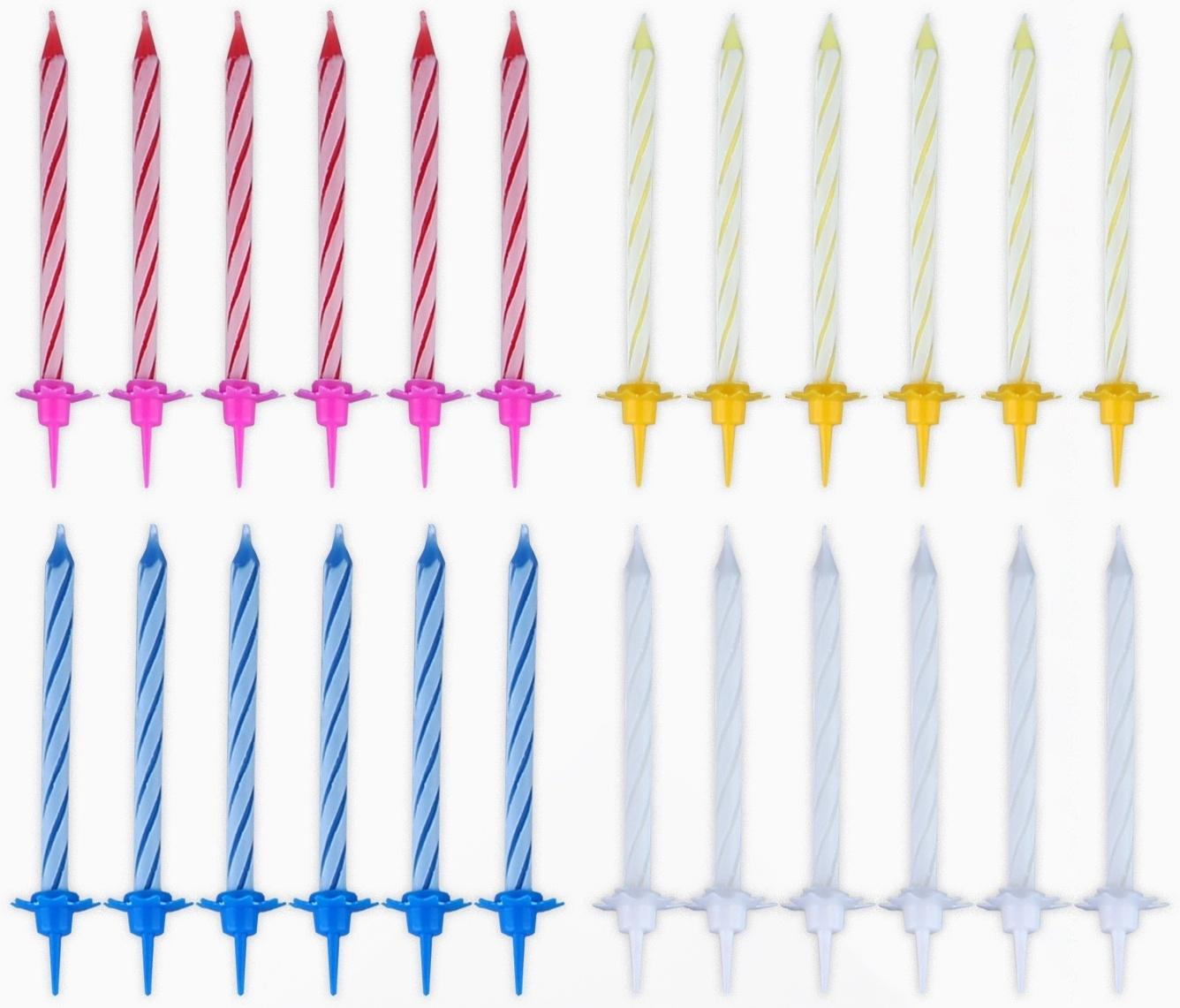 Свечи в торт в наборе с лопаткой для торта «С Днём Рождения», розовая лопатка, 17 х 27,7 см