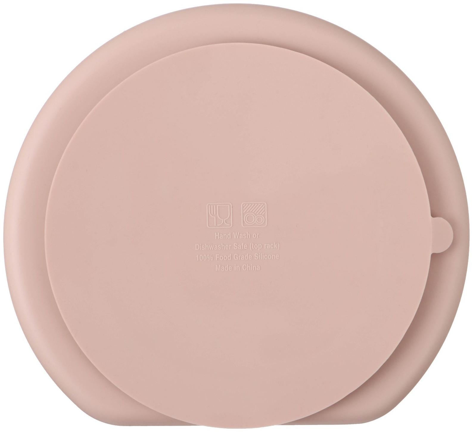 Тарелка детская 3 секции, M&B, 20,5х19х3, пыльная роза