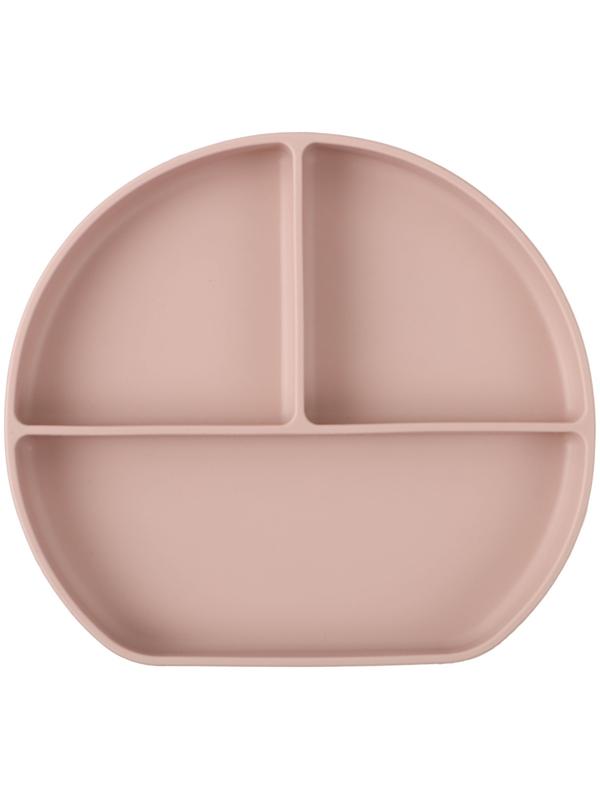 Тарелка детская 3 секции, M&B, 20,5х19х3, пыльная роза