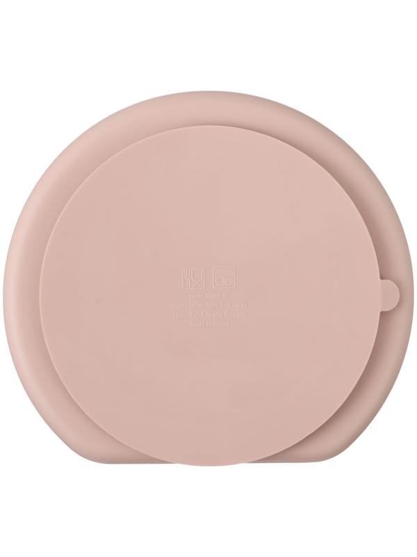 Тарелка детская 3 секции, M&B, 20,5х19х3, пыльная роза