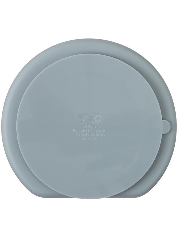 Тарелка детская 3 секции, M&B, 20,5х19х3, серый