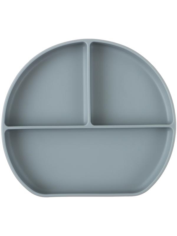 Тарелка детская 3 секции, M&B, 20,5х19х3, серый