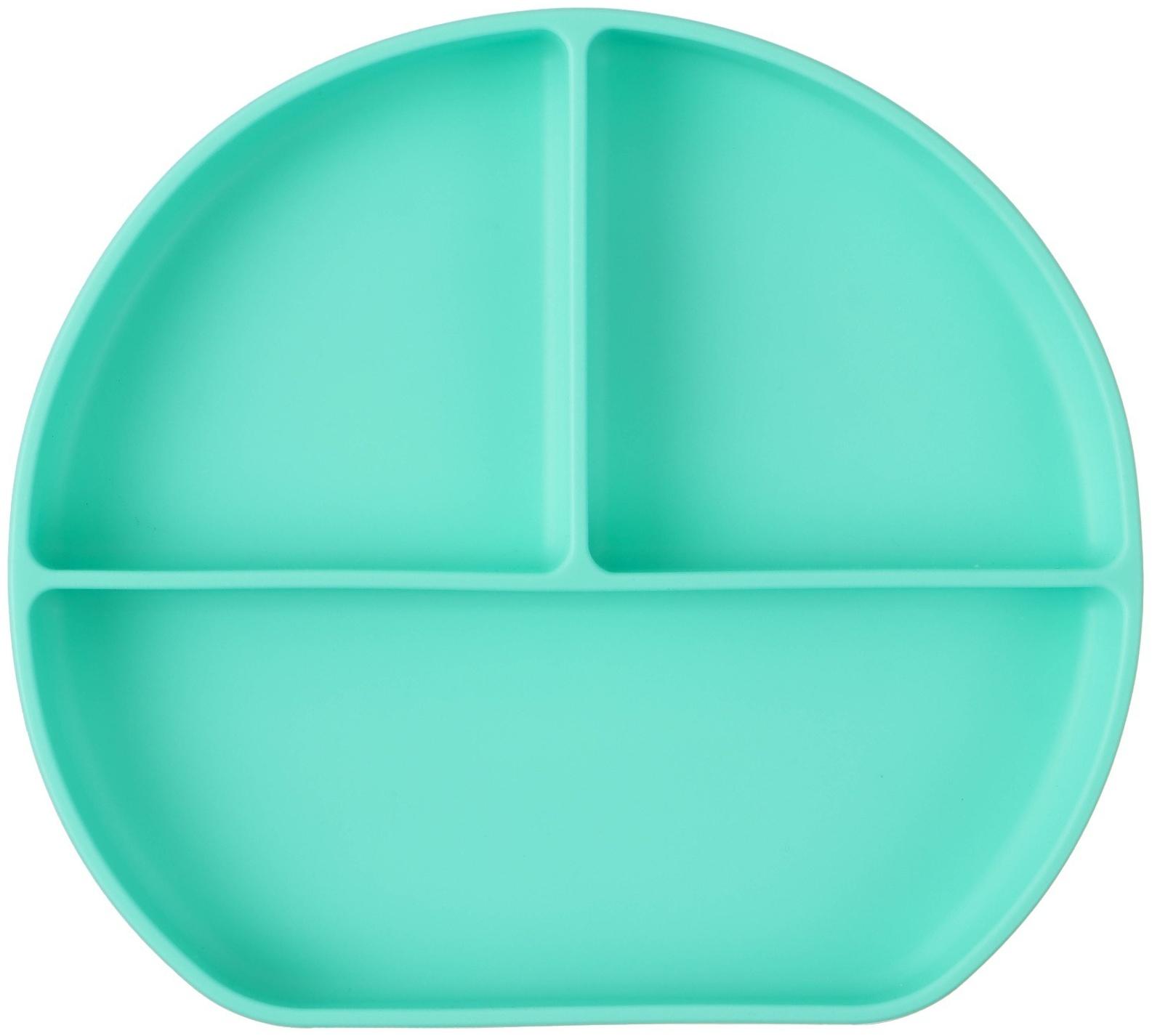 Тарелка детская 3 секции, Крошка Я, 20,5х19х3, бирюзовый