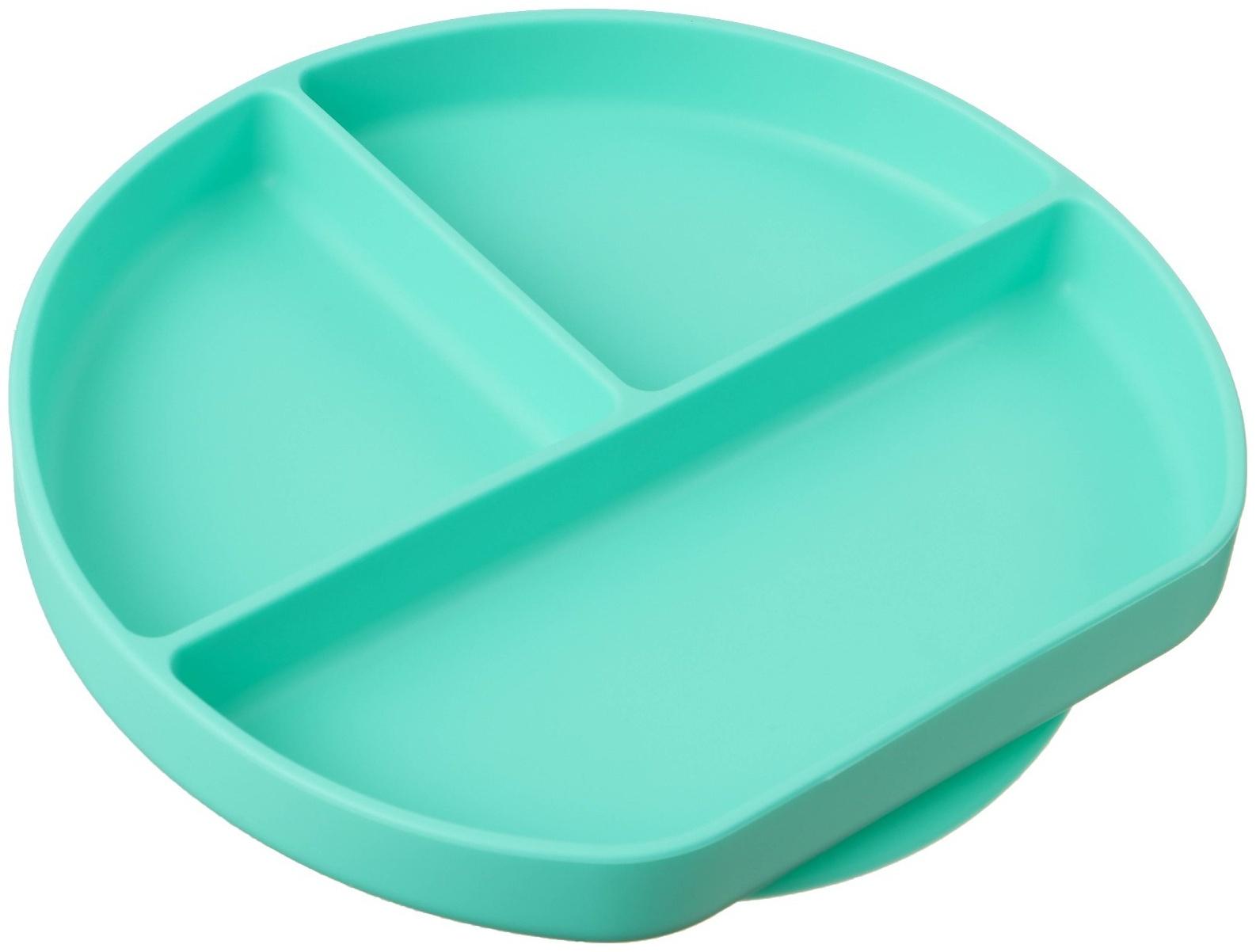 Тарелка детская 3 секции, Крошка Я, 20,5х19х3, бирюзовый