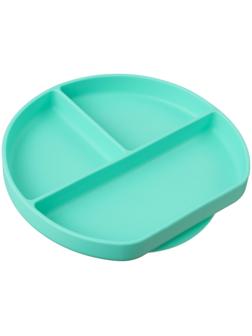 Тарелка детская 3 секции, Крошка Я, 20,5х19х3, бирюзовый