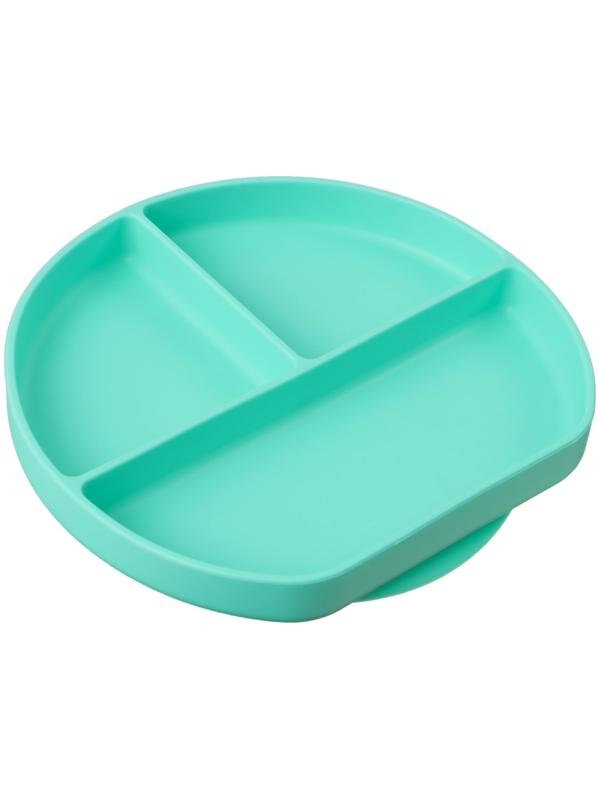 Тарелка детская 3 секции, Крошка Я, 20,5х19х3, бирюзовый