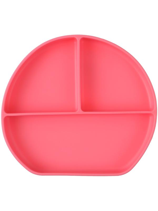 Тарелка детская 3 секции, Крошка Я, 20,5х19х3, розовый